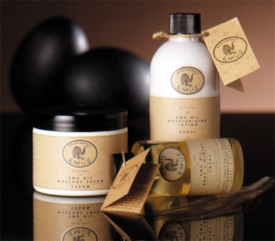 Barambah Emu logo and packaging design