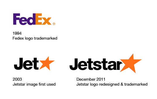 Jetstar and Fedex logo comparison