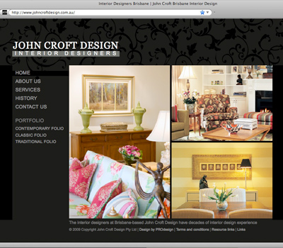 John Croft Design website design