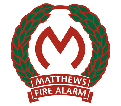 Matthews Fire Alarm logo design