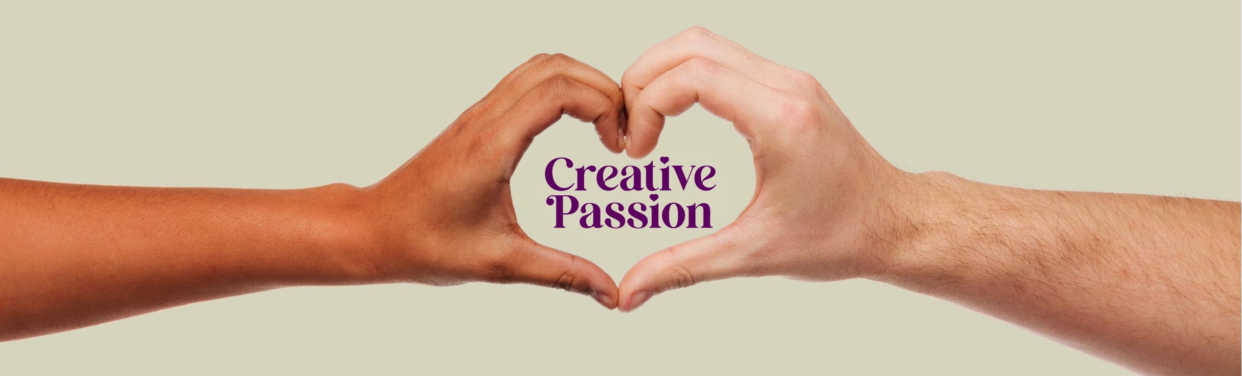 Love your brand hands linking to make heart