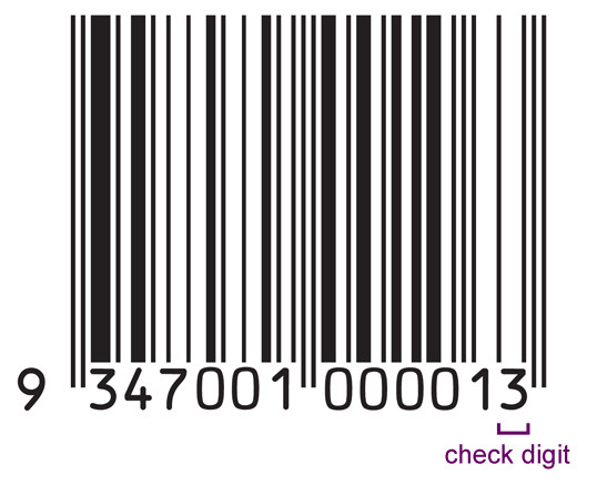 Barcode check digit
